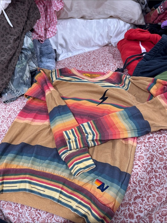 Sweaters - Aviator nation tulum crewneck with mini bolt patch